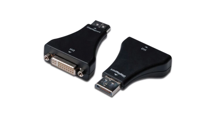 Adapter DisplayPort 1.1a Typ DP/DVI-I(24+5), M/Ż czarny AK-340603-000-S