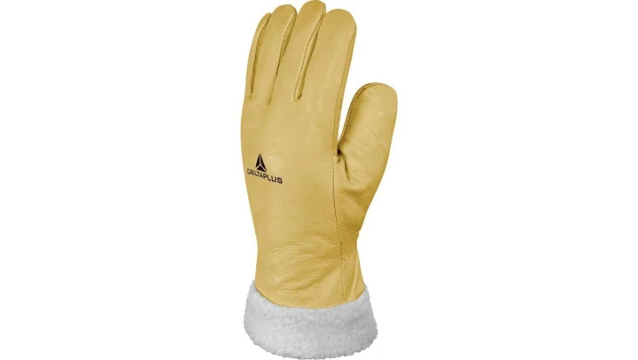 Rękawice z pełnej skóry licowej bydlęcej ocieplane akrylem kolor żółty rozmiar 8 MAINFBF1508