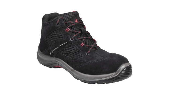 Buty z weluru skórzanego poliestru typu mesh podeszwa z dwuwarstwowego PU kolor czarno-czerwony rozmiar 38 PIED VIRAGSPNR38