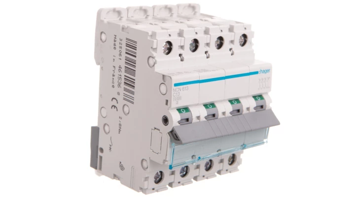 Wyłącznik nadprądowy 3P+N C 13A 10kA AC MCB NCN613