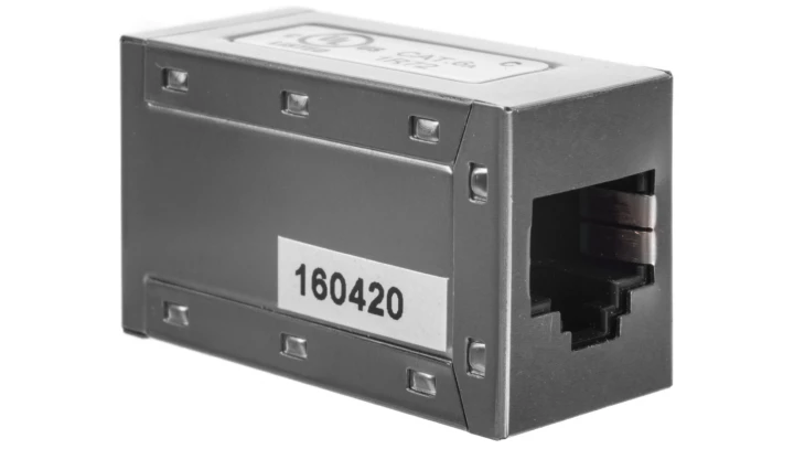 Adapter (przelotka) RJ45/RJ45 kat.6A ekranowany DN-93905