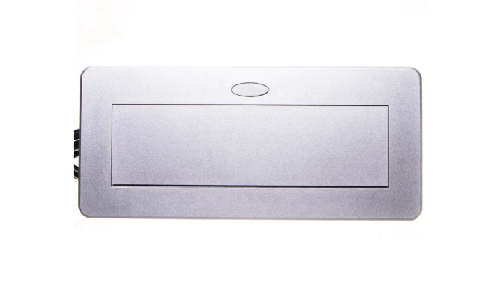 Gniazda wpuszczane w blat 3x230V /płaski frezowany rant/ 1,5m srebrne OR-AE-1337/G