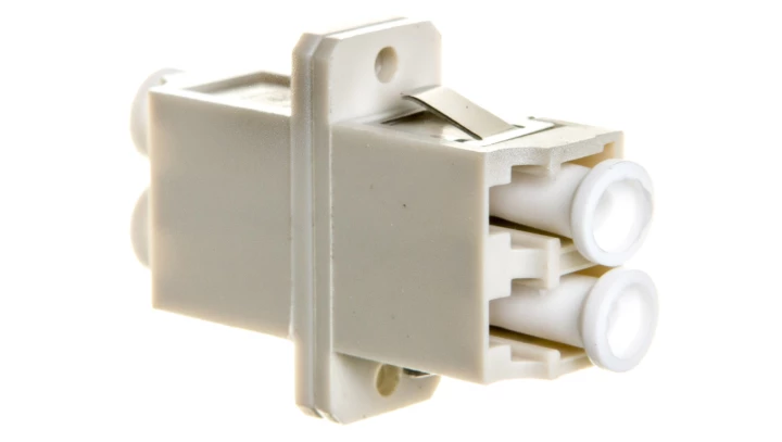 Adapter LC/LC duplex MM OM2, ceramiczna ferrula, szary DN-96008-1