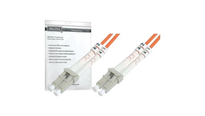 Patch cord światłowodowy LC/LC duplex MM 50/125 OM2 3m LS0H pomarańczowy DK-2533-03