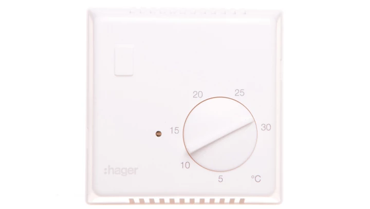 Termostat 230V 8A 5-30C IP30 biały EK004