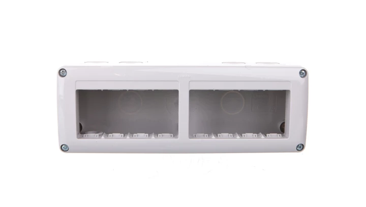Obudowa pozioma 2x4 modułów IP40 RAL7035 GW27006