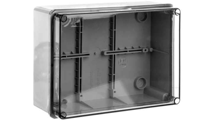 Puszka natynkowa z przeźroczystą pokrywą seria 420 IP65 190x140x70 szara EC420C6