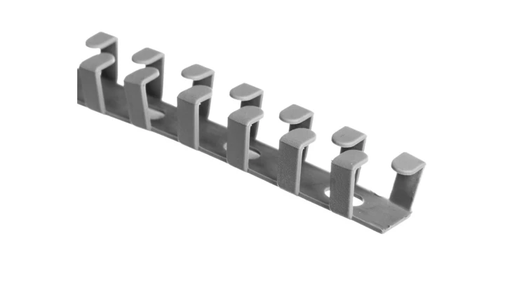 Korytko grzebieniowe elastyczne naklejane 12.5x12.5x500 szare /0.5m/ EC23411