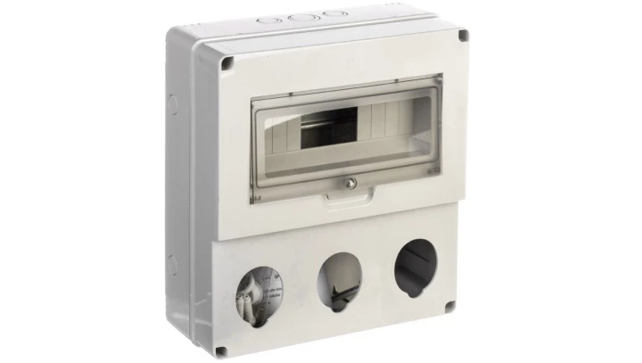 Rozdzielnia budowlana pusta 12 mod.3 gniazda 16/32A szara EC69014