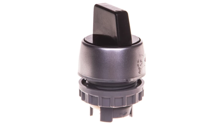 Przełącznik 3 położeniowy pokrętło 22mm czarny 2Z z samopowrotem SP22-P3C.CZ.
