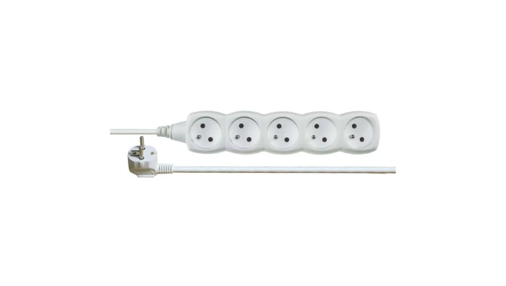Przedłużacz 5-gniazd z/u 10m /H05VV-F 3G1/ biały P0510