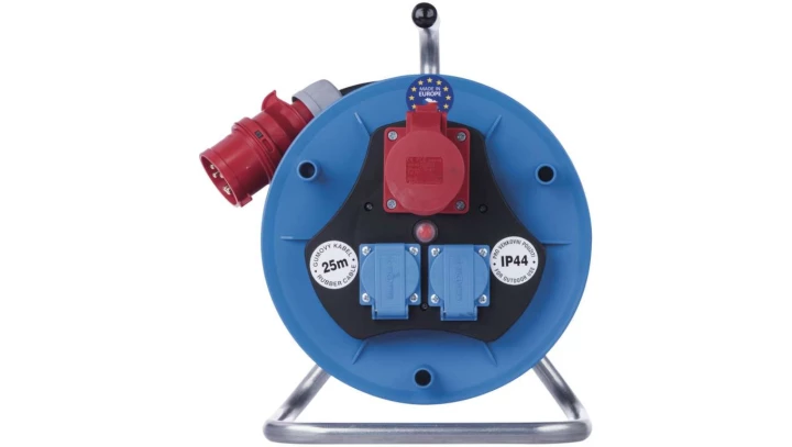 Przedłużacz bębnowy 16A 5P + 2GS 25m H07RN-F 5x1,5 P193250