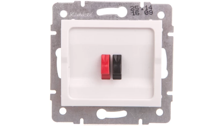 LOGI Gniazdo głośnikowe pojedyncze Biały 021450002 25114