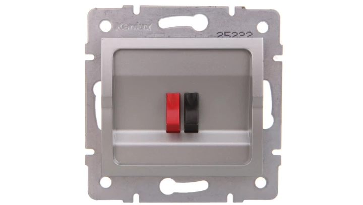 LOGI Gniazdo głośnikowe pojedyncze Srebrny 021450043 25232