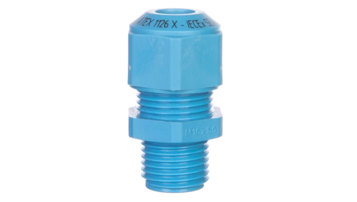 Dławica poliamid EX niebieska M16 fi 4,5-6mm dł.12mm AEX1530-17-060000