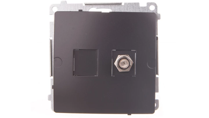 Simon Basic Gniazdo antenowe pojedyncze typu F grafit mat, BMAF1.01/28