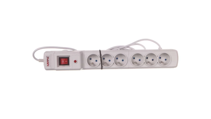 Listwa zasilająca ARMAC MULTI M6 5M 6X 230V PL szara M6/50/SZ