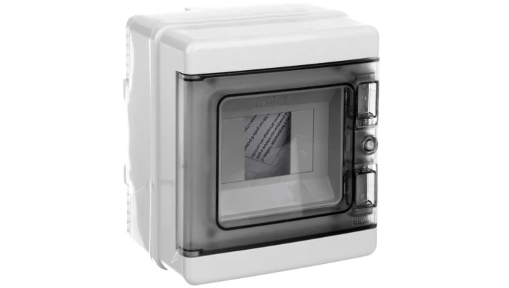 Rozdzielnica modułowa 1x4 natynkowa drzwi transp. seria 620 IP65 150x170x100 szara EC62004