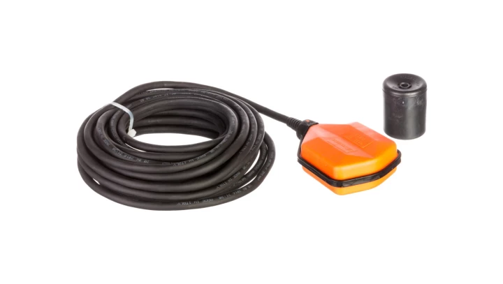 Wyłącznik pływakowy z przewodem NEOPREN 20m do wody czystej i szarej z przeciwwagą LVFSN1W20