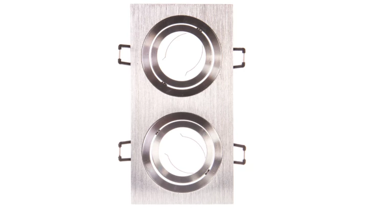 Sufitowa oprawa punktowa MORENA, IP20, kwadrat, 2 oczka, inox