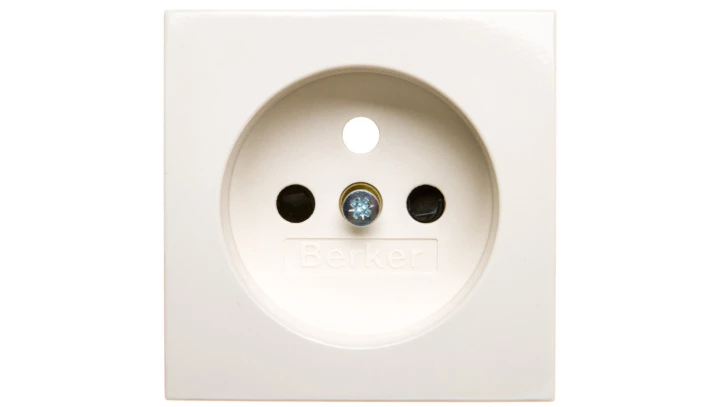 B.Kwadrat Płytka czołowa gniazda z/u z przesłonami kremowy 3965768992