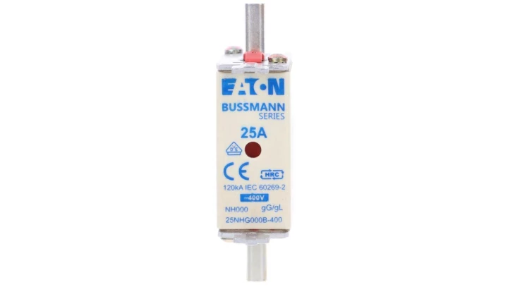 Wkładka NH000 25A 400V gL/gG podwójny wskaźnik 25NHG000B-400