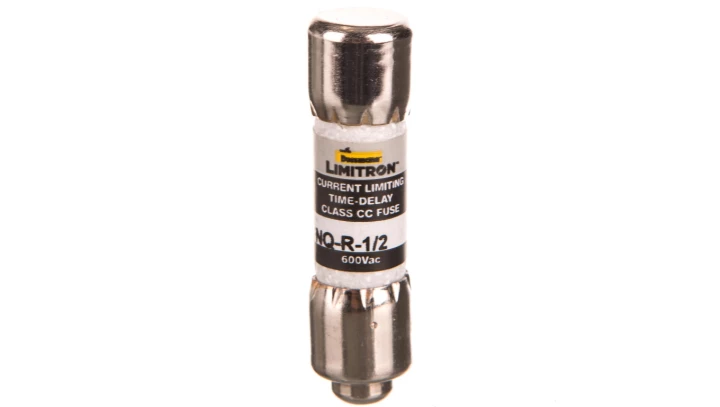 Wkładka bezpiecznikowa cylindryczna 10x38mm 0,5A 600V AC, klasa CC, zwłoczna FNQ-R-1-2