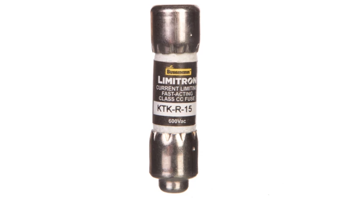 Wkładka bezpiecznikowa cylindryczna 10x38mm 15A 600V AC, Limitron, Klasa CC KTK-R-15