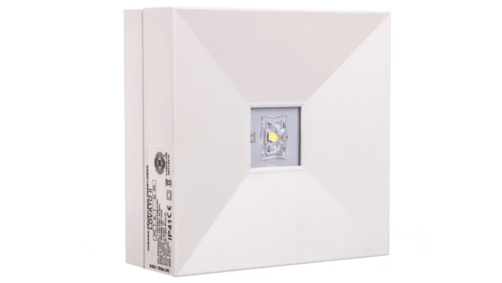 Oprawa awaryjna LOVATO II LED 2W (opt. universal) 240lm 1h jednozadaniowa biała LV2U/2W/C/1/SE/X/WH