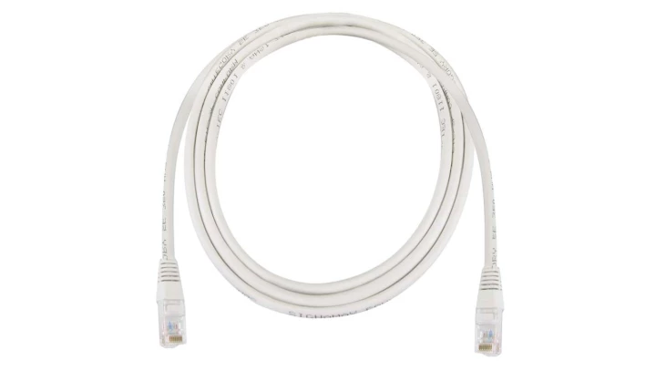 Kabel krosowy patchcord U/UTP kat.5e CCA szary 1m S9122