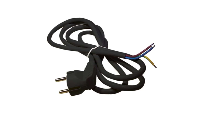 Przewód przyłączeniowy H05VV-F 3x0,75 3m czarny S18373