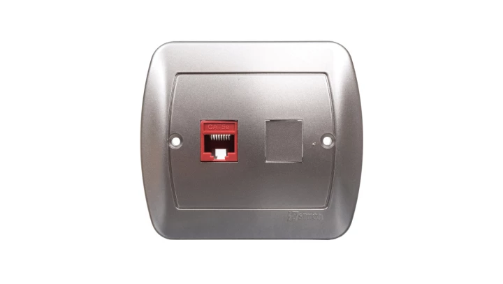 Simon Akord Gniazdo komputerowe pojedyncze RJ45 kat.5e satyna metalizowana AF51/29