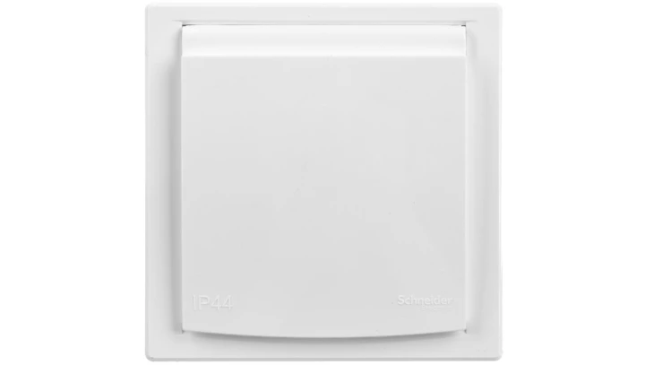 Gniazdo pojedyncze Asfora SCHUKO IP44 białe z ramką EPH3100321