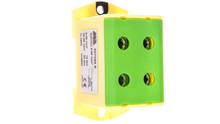 Złączka szynowa 2-torowa 16-95mm2 żółto-zielona EURO multiOTL 95 2xAl/Cu 607095 E
