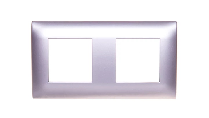 DANTE Ramka podwójna tworzywo ASA inox 454182