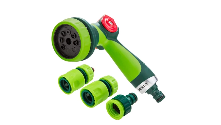 Zestaw z pistoletem zraszającym, złączkami, przyłączem do kranu 1/2 15G712