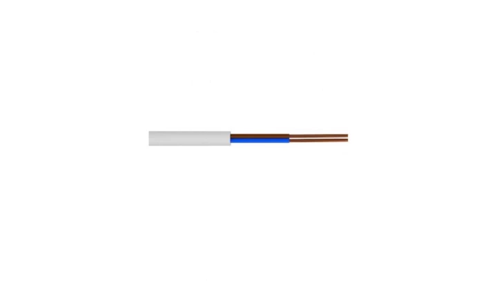 Przewód mieszkaniowy H03VV-F (OMY) 2x1,5 biały 300/300V /100m/
