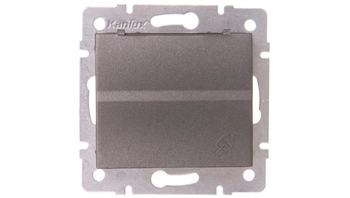 LOGI Gniazdo z uziemieniem IP44 Schuko śrubowe grafit 16A 250V 021230141 25264