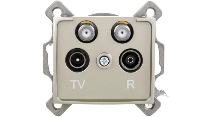 DOMO Gniazdo TV2xSAT końcowe szampańskie 011590050 25045