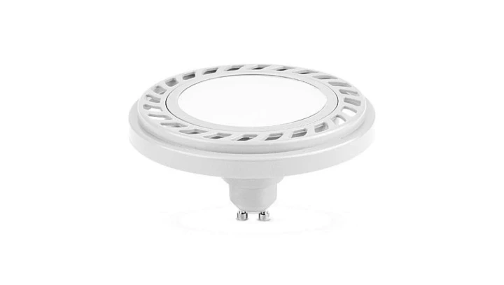 Żarówka ES111 gu10 led 9W WW Ściemnialna ciepła biała AR111 biała obudowa W/WW