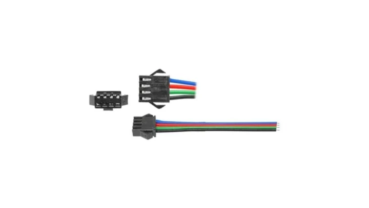 Szybkozłączka męska + żeńska 4-żył rgb