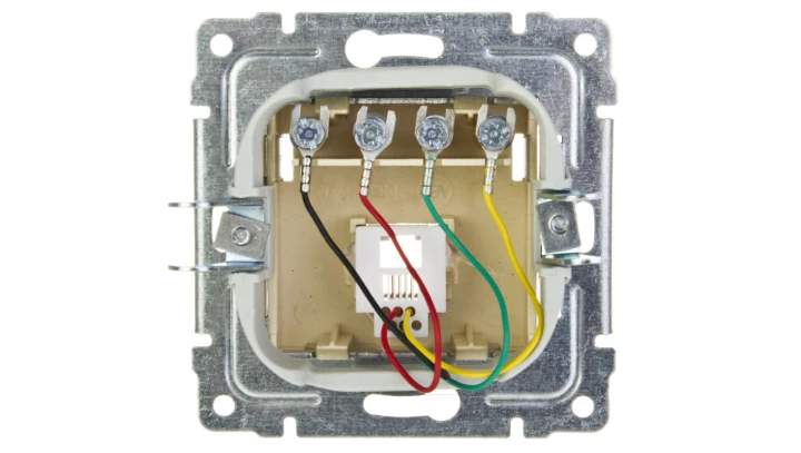 VENA Gniazdo telefoniczne pojedyncze RJ11 satyna 515063