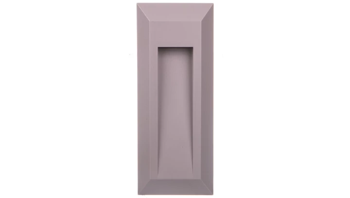 Oprawa schodowa LED SILVER PB 1W 45lm 220-240V AC 120 stopni IP65 prostokąt ciepły biały, szara LD-OSSLPB1W-80