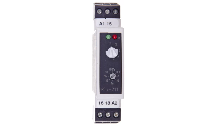 Przekaźnik czasowy 1P 5A 0,01sek-100h 24-48V AC/DC załączenie na nastawiony czas RTX-211 24/48