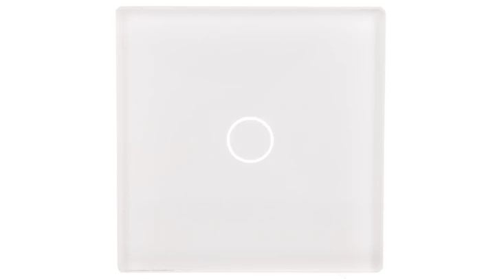 TouchMe Mały panel szklany, łącznik pojedynczy, biały TM530W