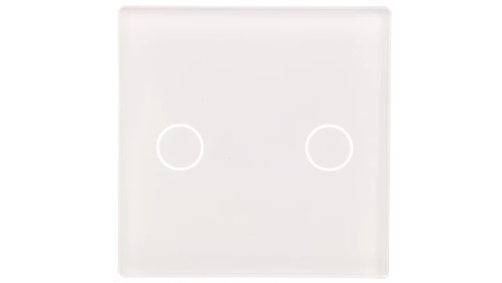 TouchMe Mały panel szklany, łącznik podwójny, biały TM531W