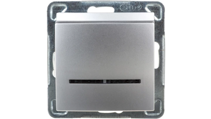 IMPRESJA Łącznik hotelowy z podświetleniem srebrny ŁP-15YS/m/18