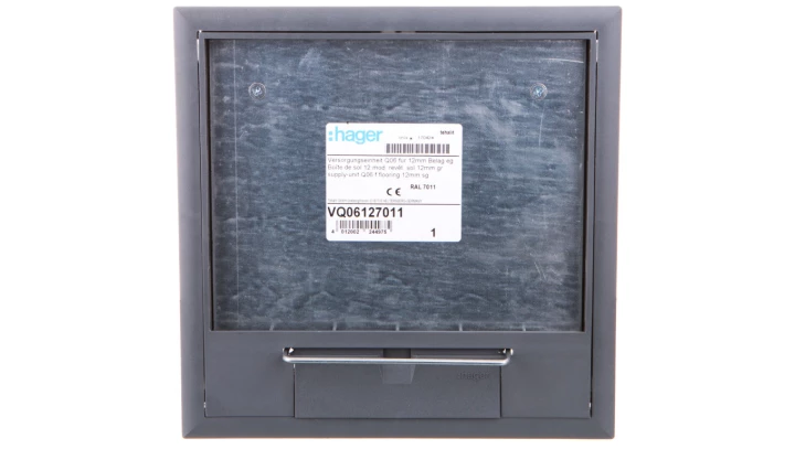 tehalit.VE-EE Pokrywa uchylna VQ06 200x200 wykładzina 12mm stal szary PA VQ06127011