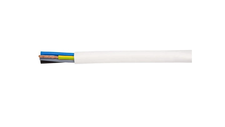 Przewód warsztatowy H05VV-F (OWY) 2x1,5 biały /25m/