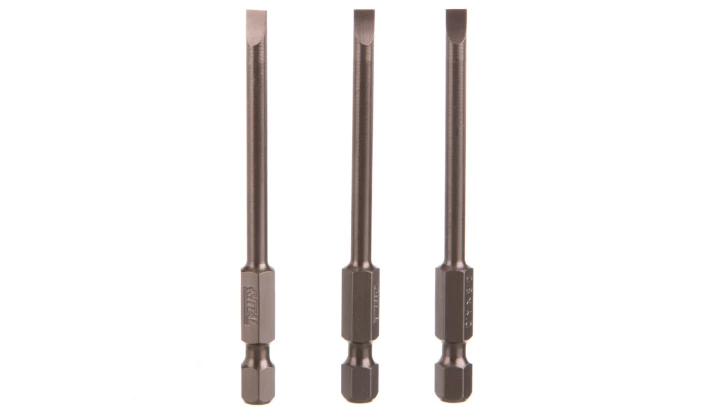 Bit przemysłowy do wkrętarki akumulatorowej płaski SL z długim trzonkiem przemysłowy ostrze 4x0,8mm dł 73mm 4053.003 /3szt./